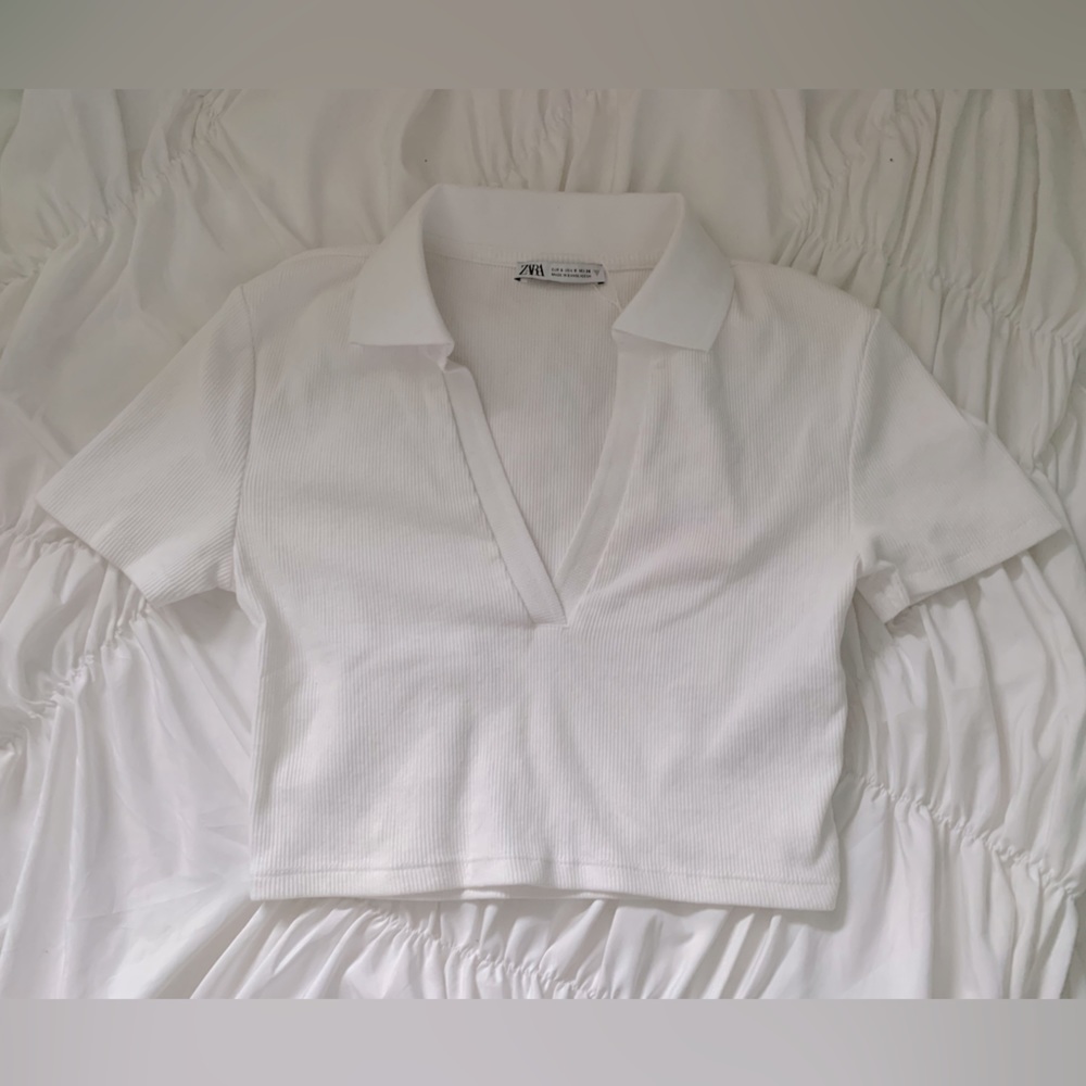 White Zara crop top - Never worn before!